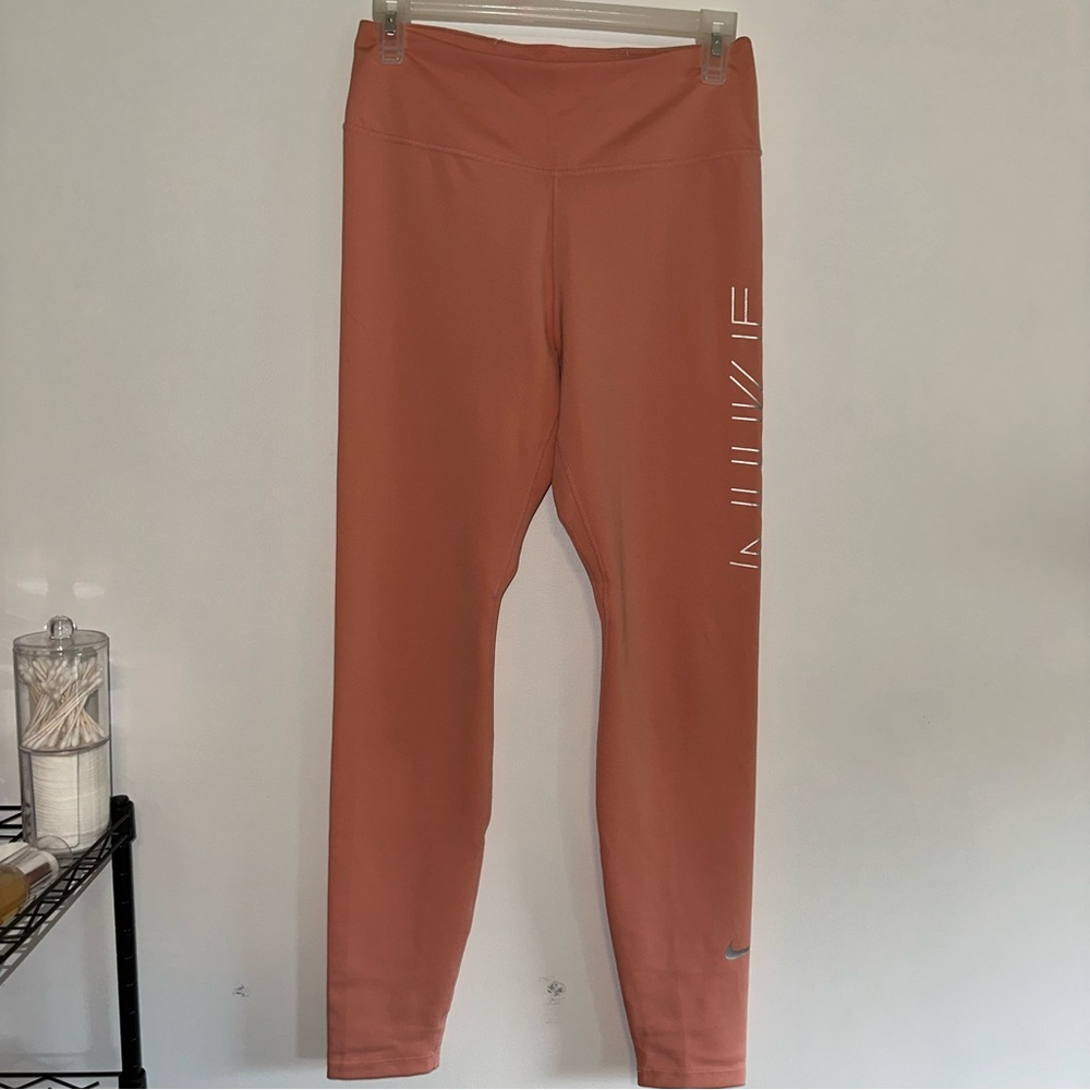 Nike Dri-Fit Women's Pink Athletic Leggings w/ Side Logo
